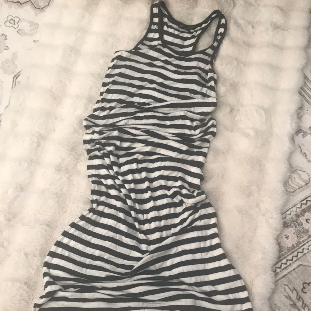 Black and White Striped Tank Dress